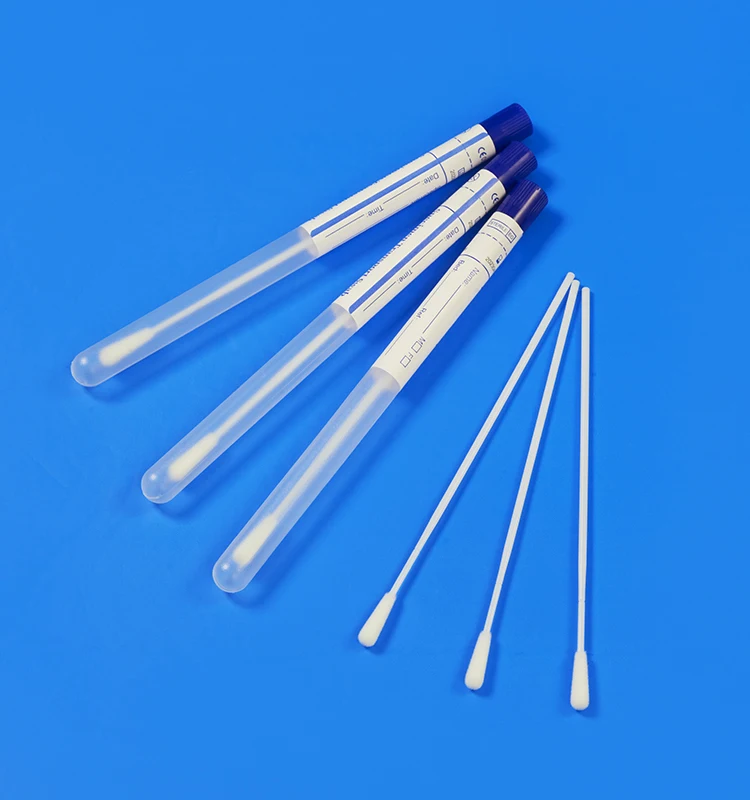 clinical Lab diagnostic kit DNA sample Collection kit DNA Testing nasal Swab With transport Tube