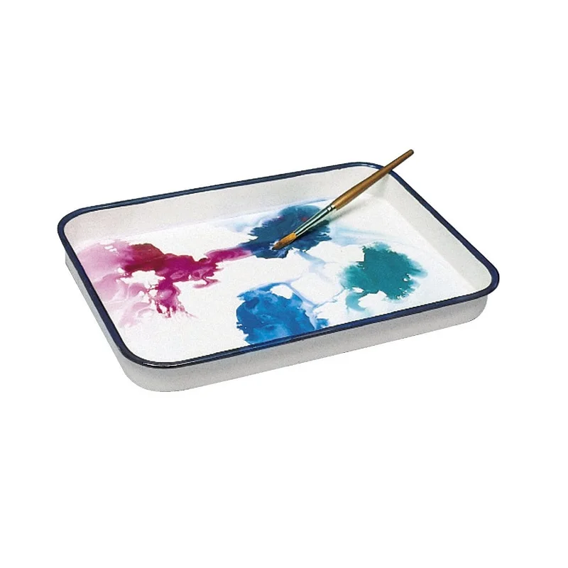 Wholesale qualified customized nordic black printed deep steel metal butter enamel tin dishes