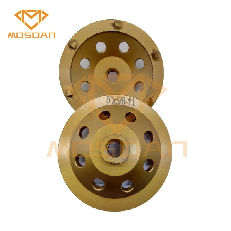 5 Inch 6x1/4 PCD Concrete Cup Grinding Wheel for Makita Metabao Grinders