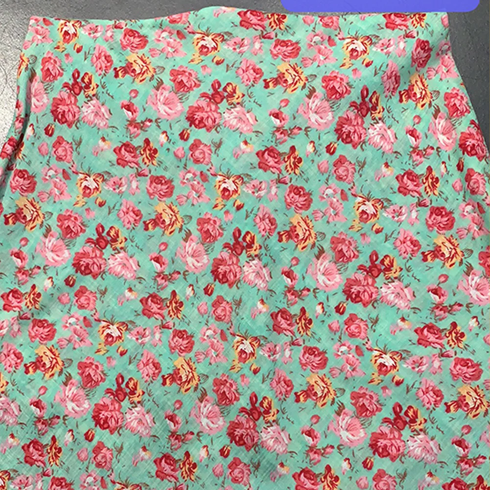 Inventory Clearance Cheap price 90 Rayon 10 wool cloth manufacturer floral printed woven fabric