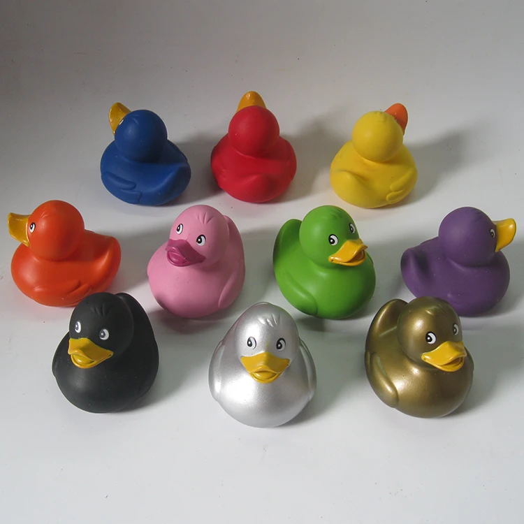 
7cm mini promotional black rubber duck with logo print , squeaky cheap black bath duck toy , floating black duck bath toy 