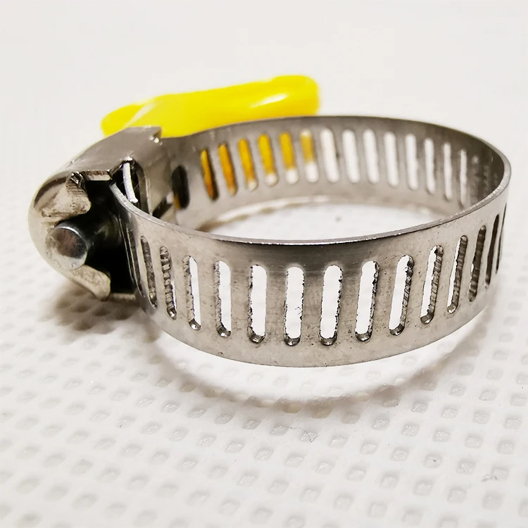 Galvanized American Type Miniature Worm Drive Hose Clamps With Plastic Handle Butterfly