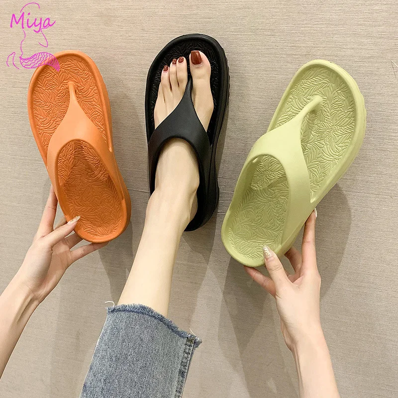 SL-006 2023 New come Summer soft sole PVc flip flop beach slipper for women waterpoof flat sandals candy colors