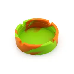 Eco-friendly  protection soft round portable ashtray camouflage silicone ashtray