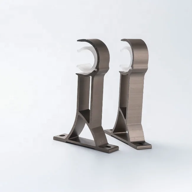curtain rod set High quality Roman Pole Aluminum Alloy Double Bracket Curtain Rod Wall Bracket modern home decoration Rome rod