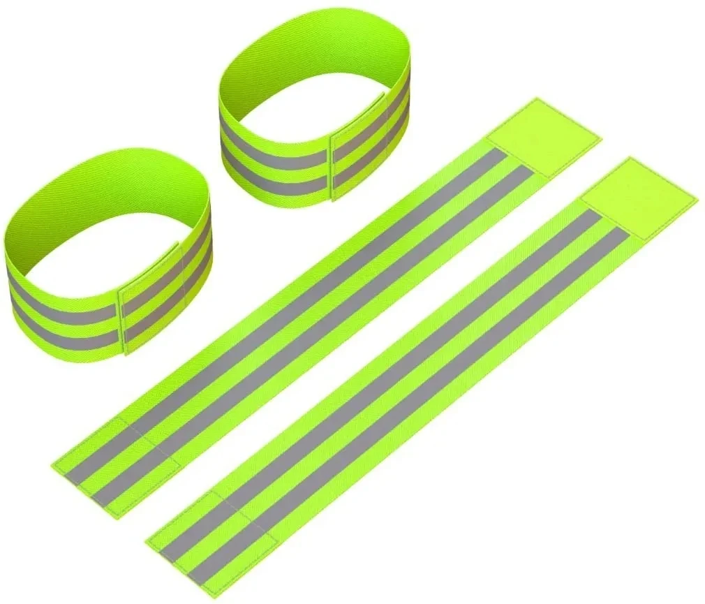 Wholesale High Visibility Safety Reflective Bands Reflector Armbands for Wrist Arm Ankle Leg