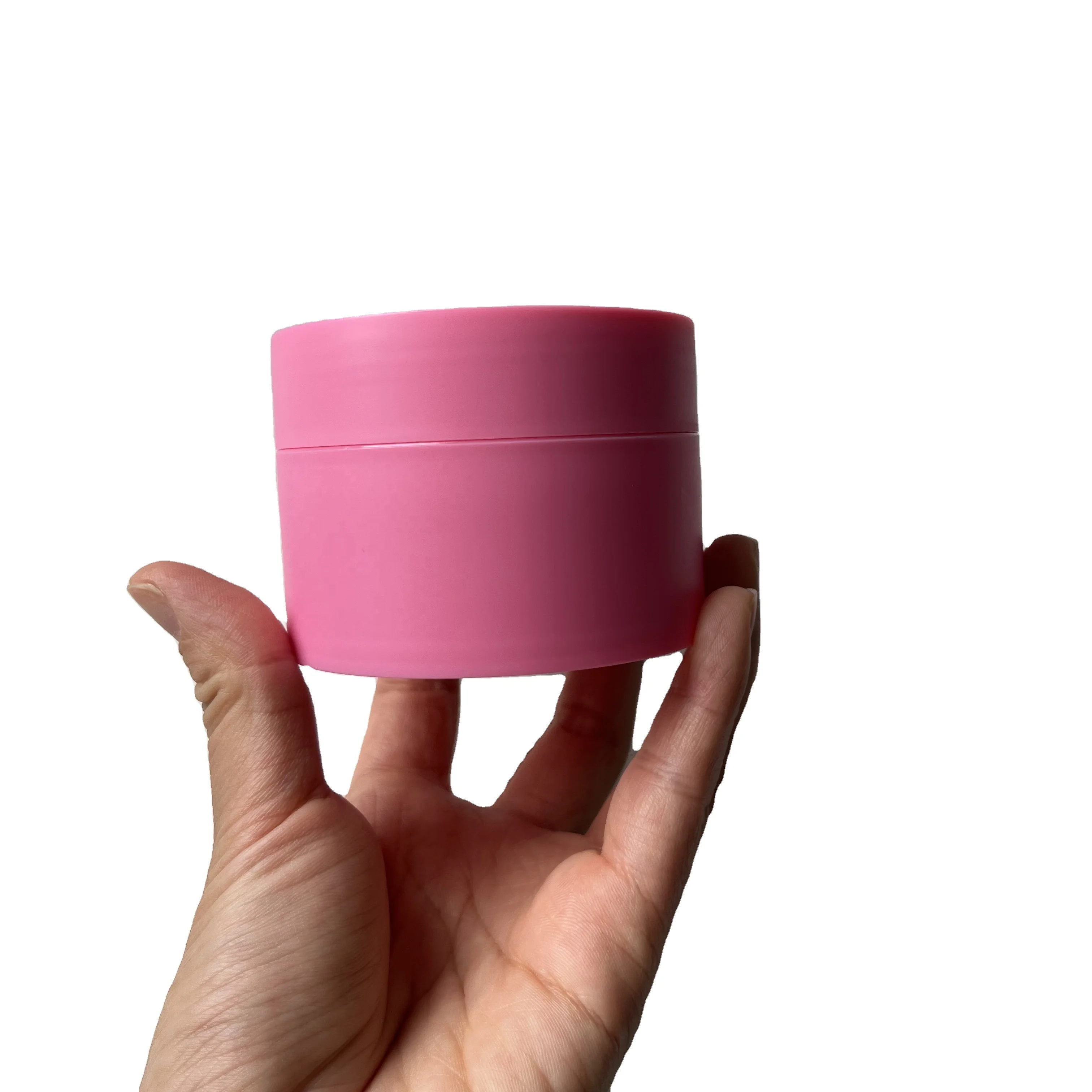 100ml matt pink luxury empty  pp plastic cosmetic jars for face cream