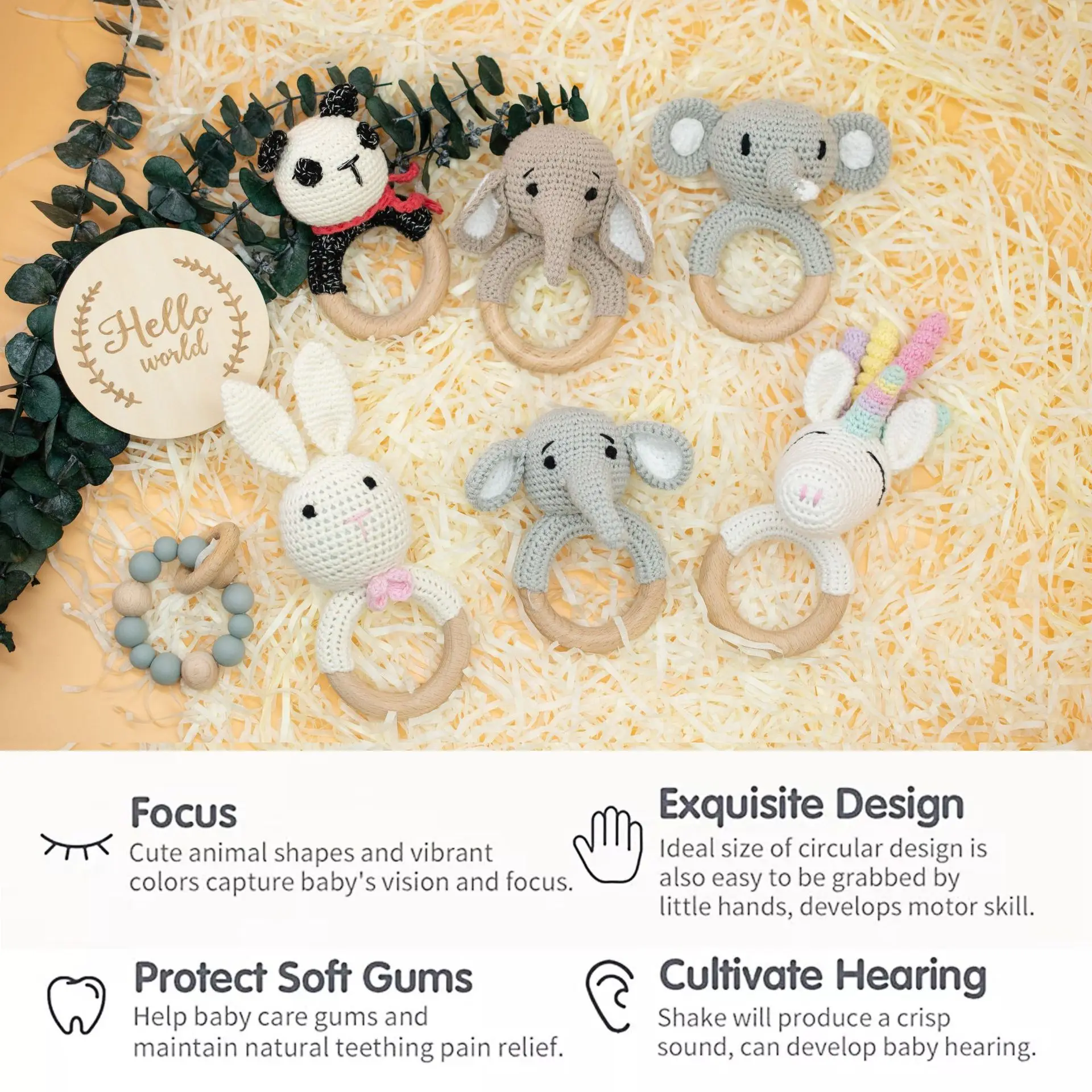 Baby Lovey Comforter Toy Muslin Security Blanket Gift Set, Custom Solid Bamboo Cotton Baby Muslin Swaddle Blanket Set