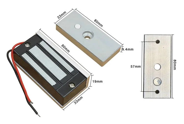 Stainless steel/Aluminum bracket for magnetic lock