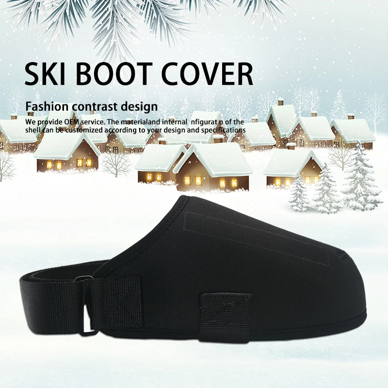 2024 New Shoe Covers High Quality Neoprene Shoe Covers Ski Boots Snow Boots Windproof Warm Shoe Covers