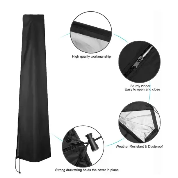  Amazon Hot Waterproof Patio Outdoor Umbrella Cover Parasol with Storage Bag fit All Size