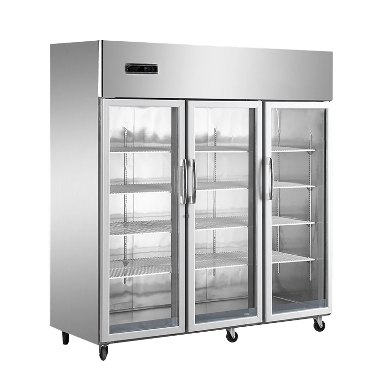 Commercial Refrigeration Freezer 1300l Standing Freezer 3 Doors Kitchen Refrigerator