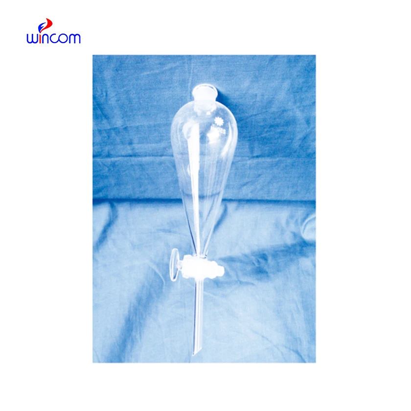 Стеклянные трубки Wincom, лабораторная стеклянная посуда, стеклянная высококачественная, в форме груши, отдельная, в форме груши, разделяющая Стеклянная Воронка