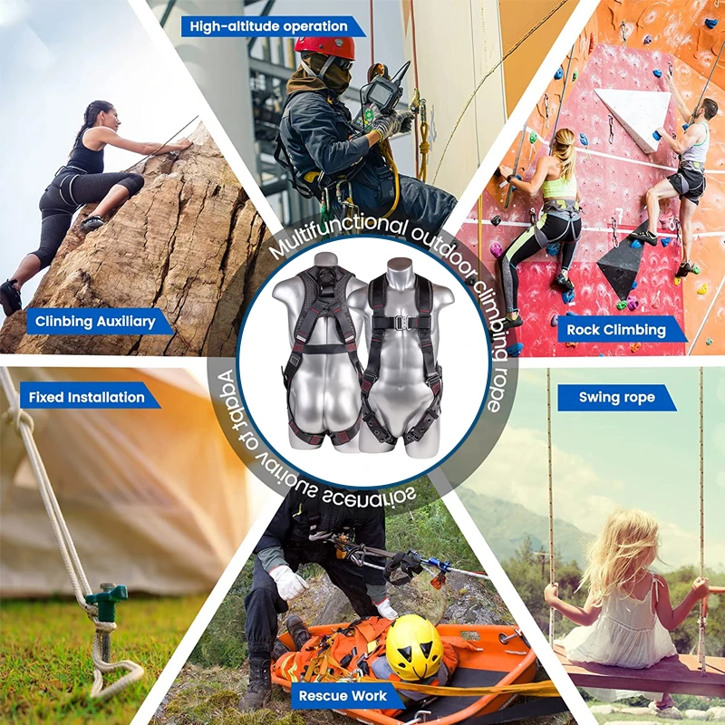 Adjustable Pole Climbing Construction Full Body Safety Belt Working