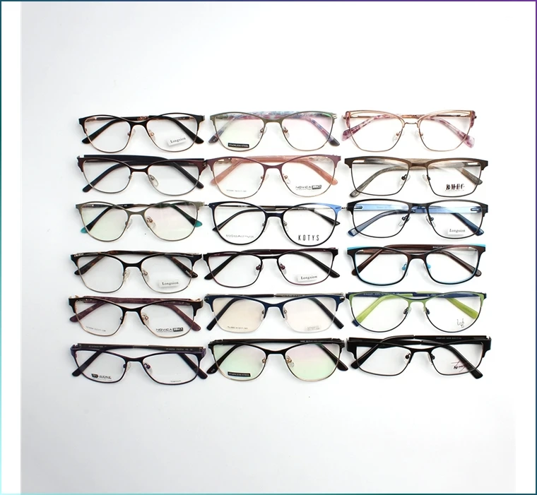 Assorted Eyeglasses Metal Frame Stock Ready Optical Eyewear Designer Spectacle Frames For Shop Blue Light Blocking Glasses
