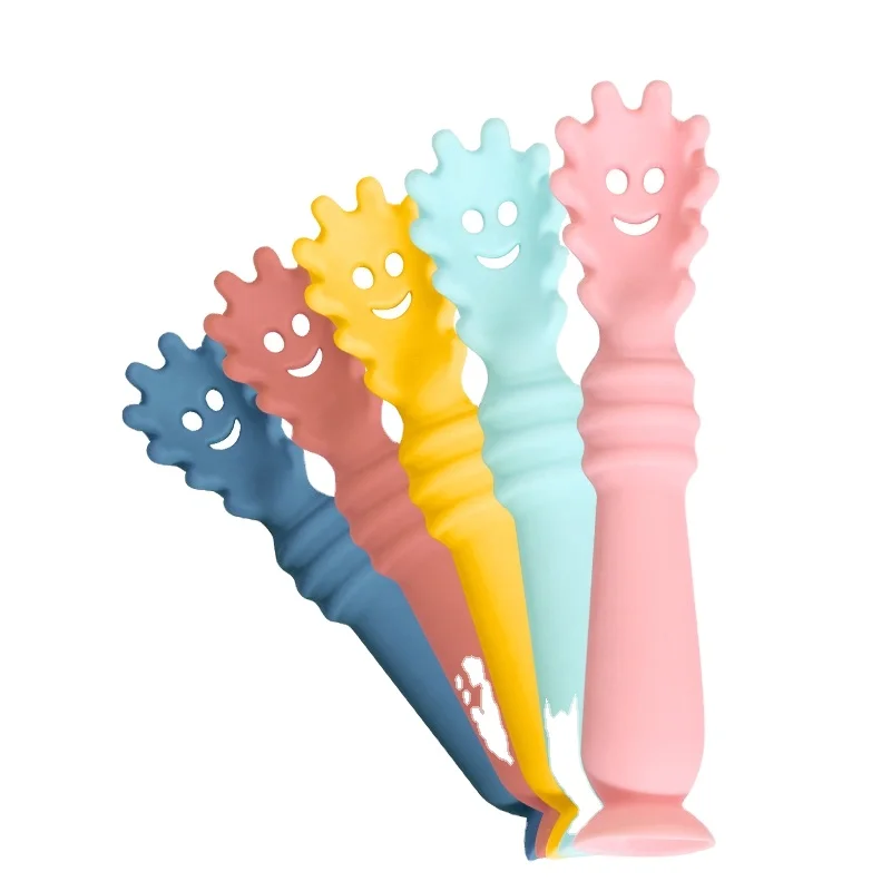 Baby Spoon Set BPA Free Kids First Stage Spoon Set Silicone Feeding Utensils