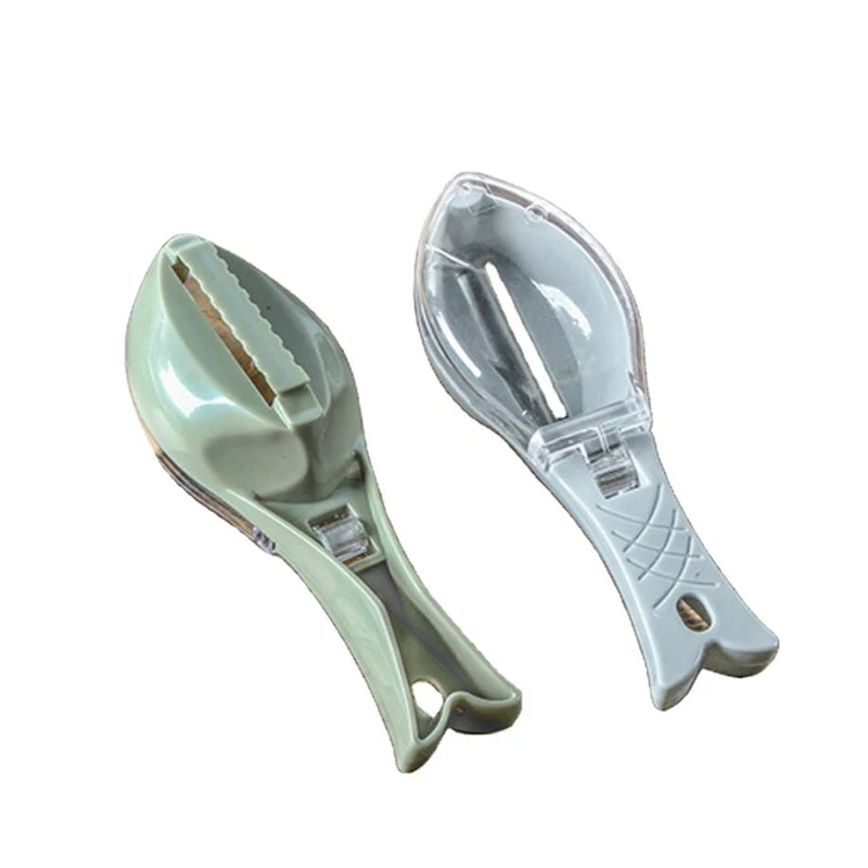 Manual Fish Scales Scraper Home Seafood Tools Kitchenware Fish Scales Scraper with Storage Box