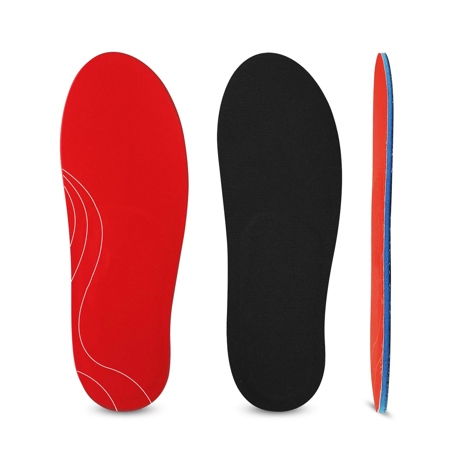 Inocep Heat Formble Orthotic Insoles, Full-Rigid Custom Arch Support Insert heat moldable personalized shoe insoles adjustable