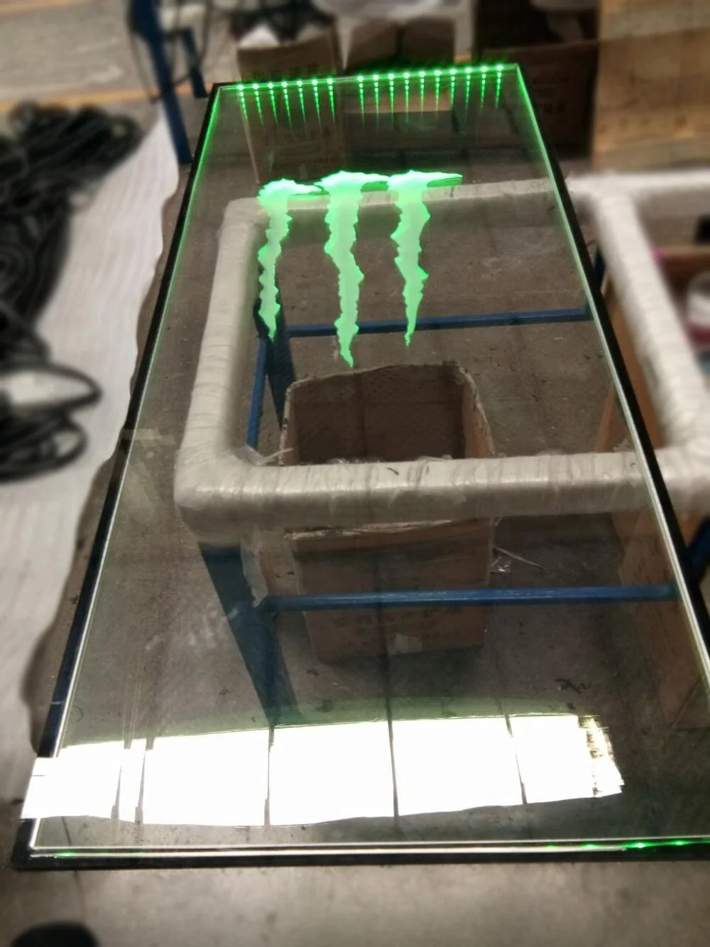 Good quality single door refrigerator transparent glass door LED logo light