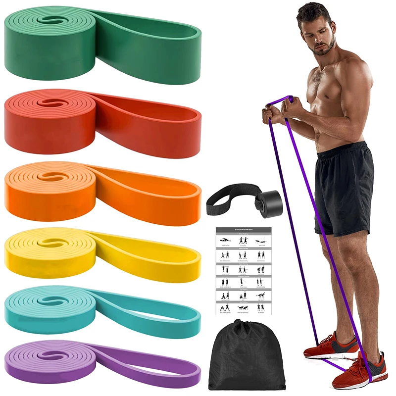 MKAS Workout Fitness Pull Up Resistance Bands Set Custom Logo For Working Out Elastic Latex Resistance Bands