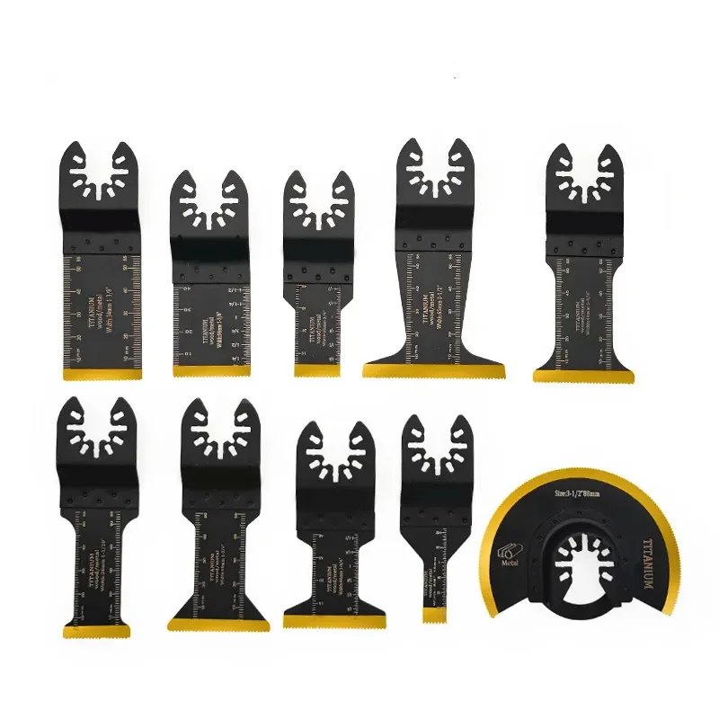 Titanium Oscillating Tool Blade Oscillating Saw Blades Metal Cutting Multi Tool Blades Kits Wood Metal