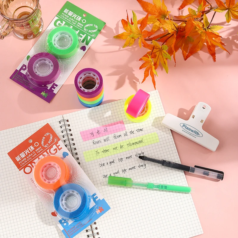 Washi Tape Set Transparent Clear Sticky Notes Memo Pad See Through Self-Stick Custom Colored Notes Message Reminder