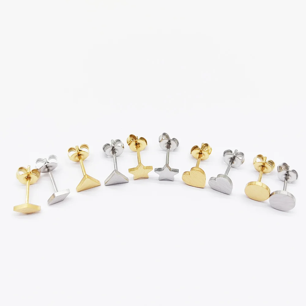 Earrings Women Geometry Star Sign Charms Stud Earrings for Women Pendientes De Moda 2024 Earrings Square