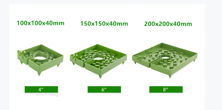 High Quality Hydroponic 4 6 8 Inch Drip Cover Drain Cap for Rockwool Cube