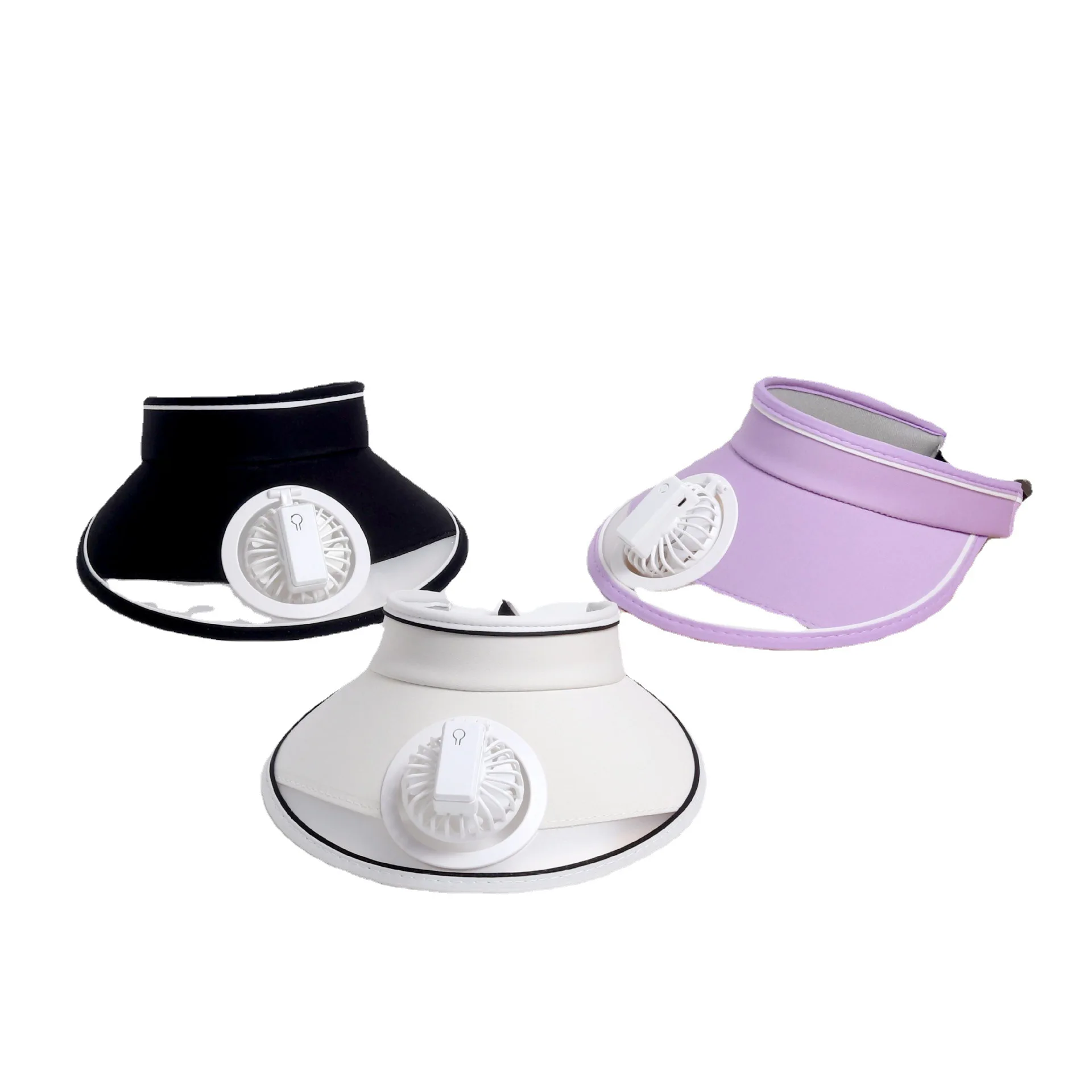 Good Quality Female Summer Anti Ultraviolet Outdoor Cycling Hollow Safety Solar Sun Hat With Fan