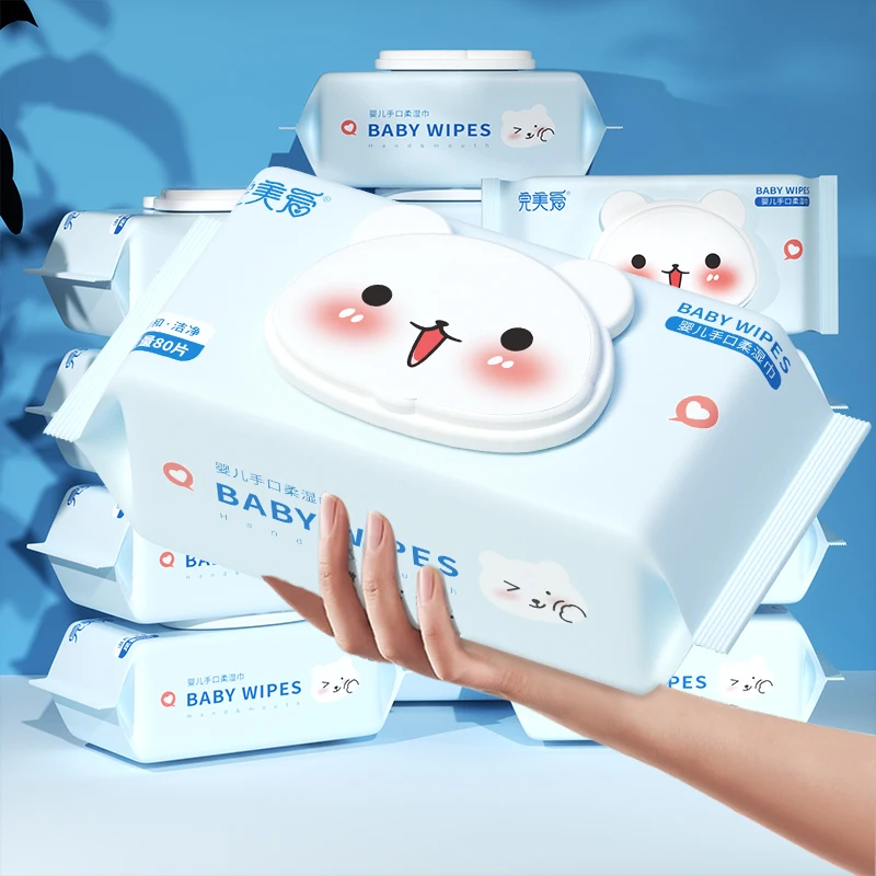 2024 Baby wet wipes rolls Natural Soft Organic Water Wet Baby Wipes for Baby