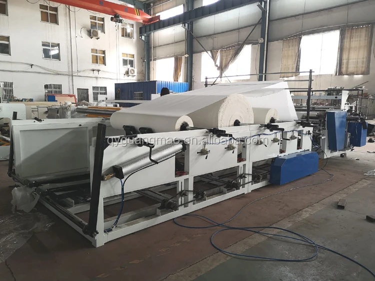 High quality automatic big jumbo roll paper rewinding machine 1880 type toliet paper making line