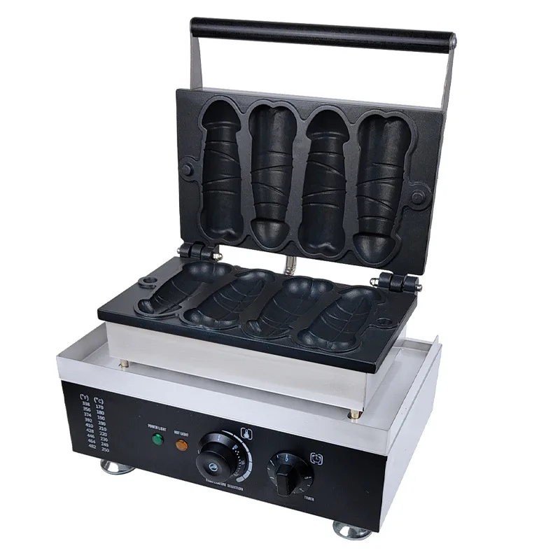 Penis Shape Stuffed Lolly Stuffed Hot Dog Machine Heavy Honeycomb Electric Pancake Commercial Waffle Stick Maker