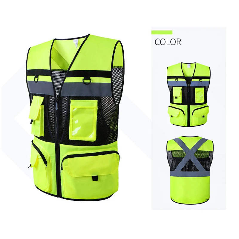 Wholesale Safety Vest For Men Road Hi Vis Safety Vest Outdoor Workwear Uniform Reflective Safety Clothing
