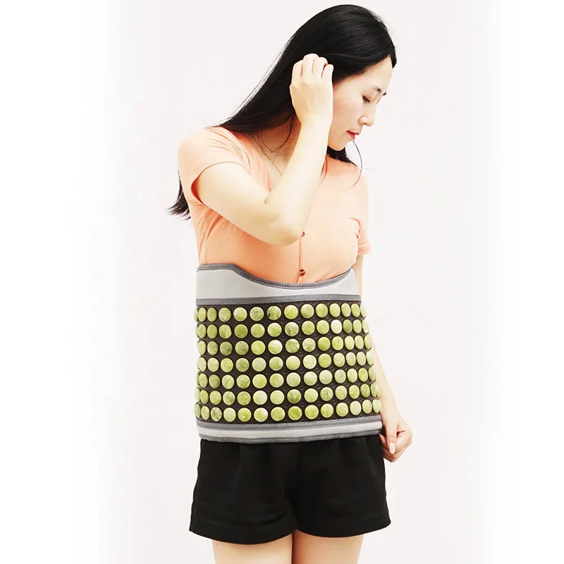 Large Size Slimming Heating Burning Fat far Infrared Therapy Waist  Jade Stone Belt Infrared Massager Belt