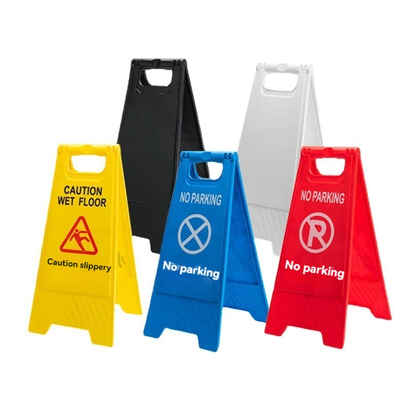 Traffic Safety Warning Sign Wet Floor Plastic Folding Sign Danger Warning Sign with Wet Floor Targeted Instruction