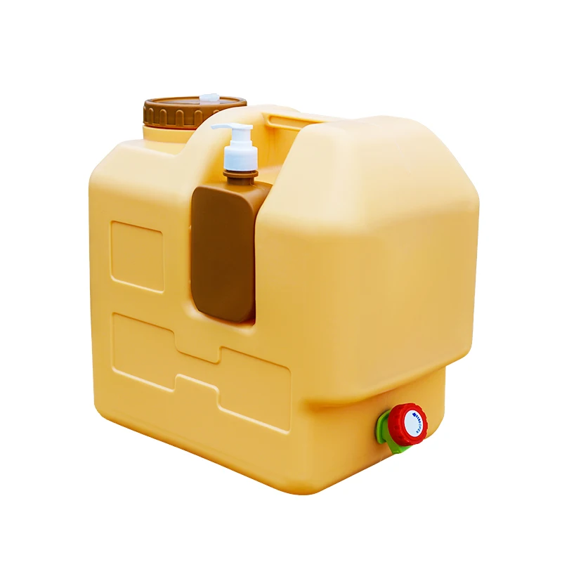 Outdoor camping food grade large capacity portable water storage tank with faucet emergency water storage bucket