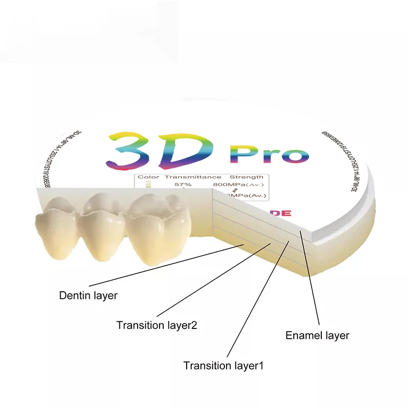 Glorious CAD CAM 3D Pro Multilayer  Dental Lab Zirconia Block foe Lab