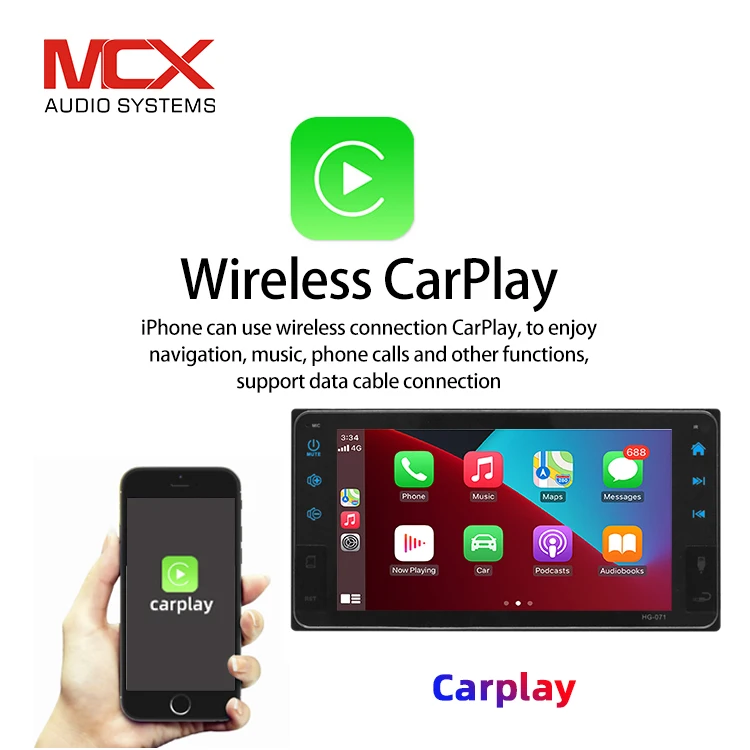 MCX Customization various styles supports Blue tooth connection DVD CD disc multifunction car player