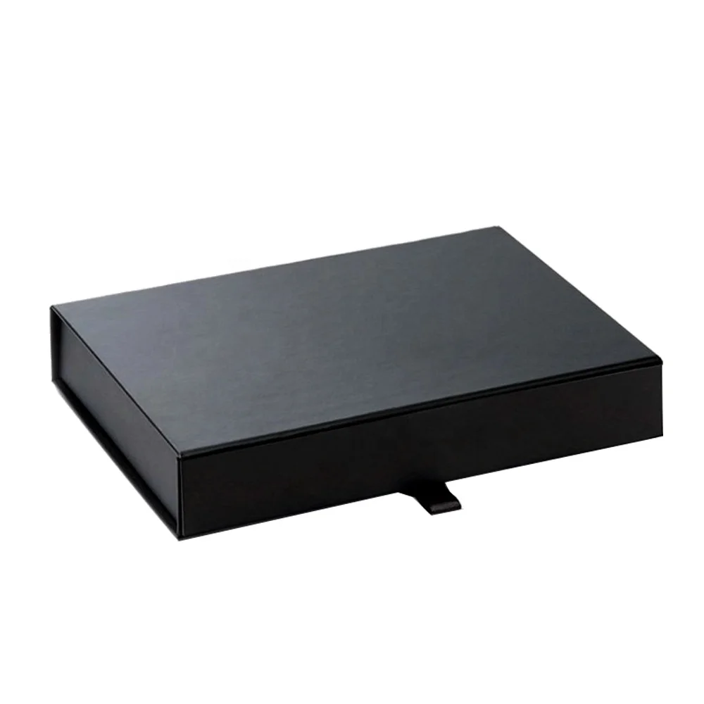 Custom Logo Matte Black Cardboard Packaging Boxes A4 Paper Boxes