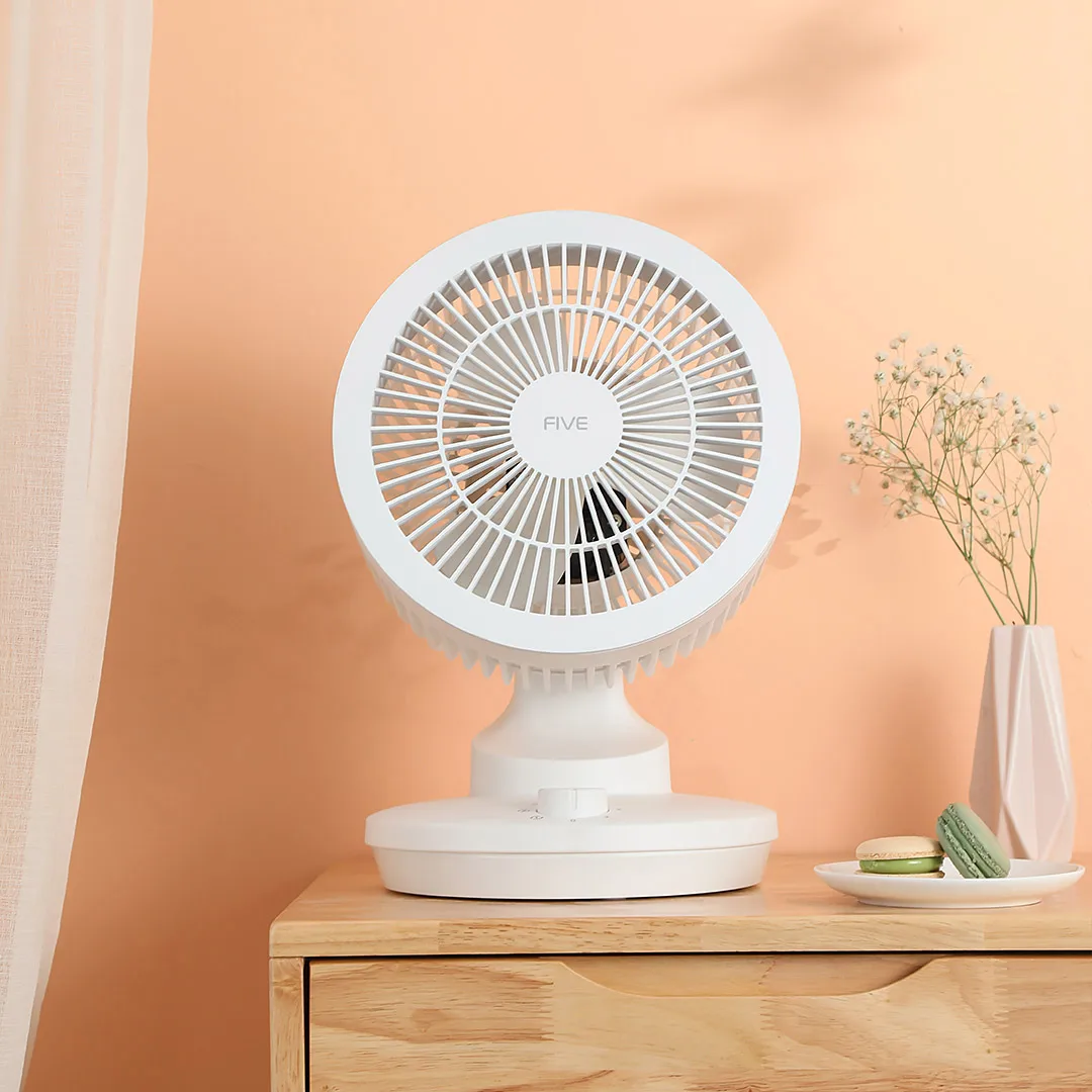 Original Xiaomi FIVE Air Circulation Fan Wide-Angle Air Supply 3D Circulating Wind Natural Breeze 3 Gear Adjustable Desktop Fan