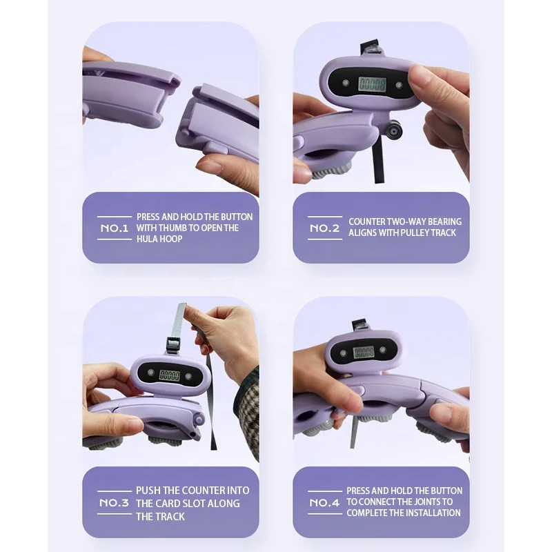 Weighted Hula Fitness Hoop for Adults Weight Loss Smart Exercise Infinity Hoop for Women 20 Detachable Knots Adjustable hoops