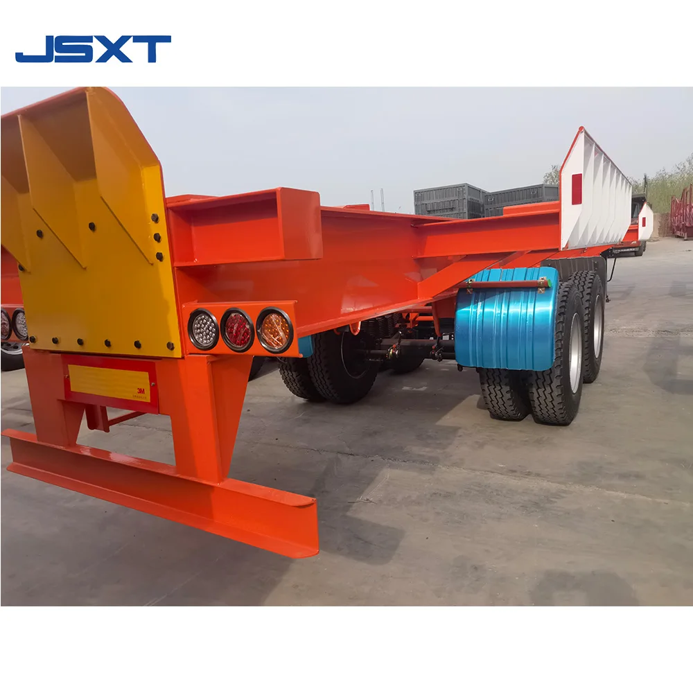 2 Axle Terminal Skeleton 20ft Container Port Transport Truck Semi-Trailer