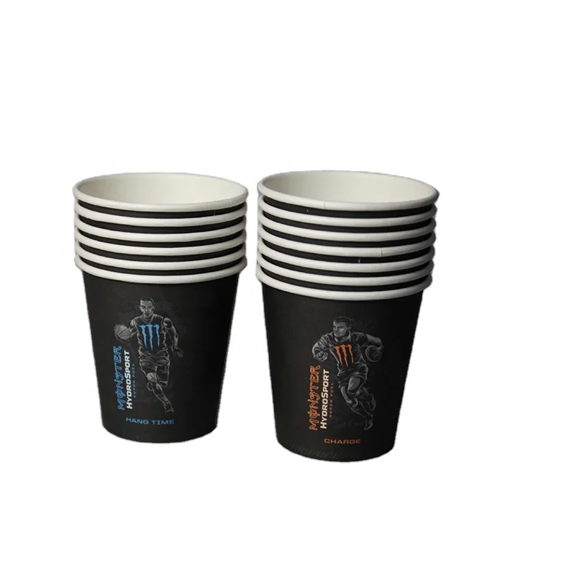 3/4/8/9/12/16 oz Customized Logo Eco-friendly 18 PE coated tea Paper cup wholesale disposable coffee paper cups with Lid