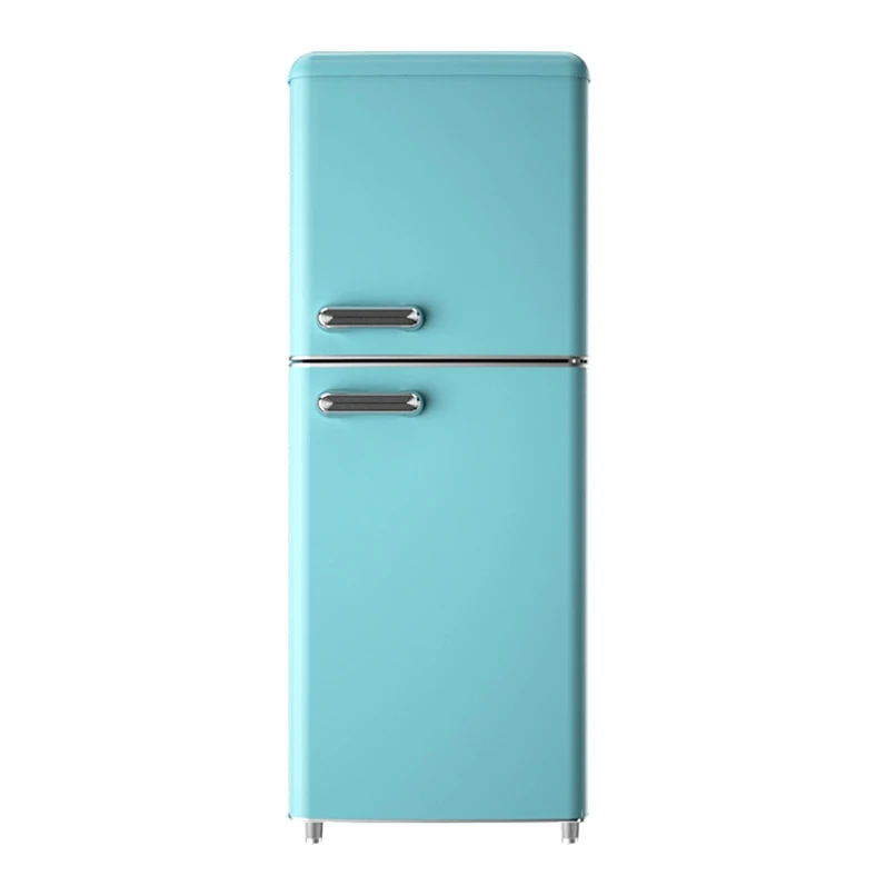 142L Vintage Refrigerator Top Freezer Double Door Fridges Retro Fridge for Home Factory Price Home Refrigerator
