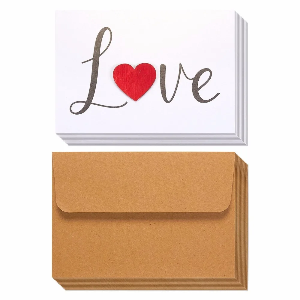 Gold Foil Blank Gift Certificate Cards with Envelopes Business Custom for Client Vouchers Birthday Work Gift