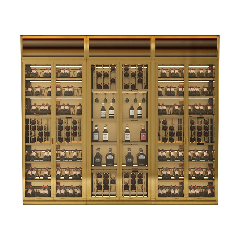 Отель домашний ресторан винный бар роскошный термоэлектрический с постоянной температурой охлаждения из нержавеющей стали винный шкаф