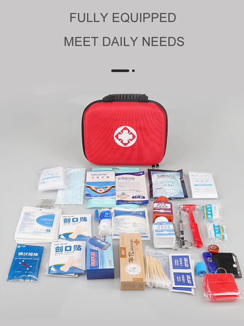 
2020 Hot Sale Application Emergency Kit First-aid Bag with Oxford Fabric Surface for sudden accident injury large capacity mesh 