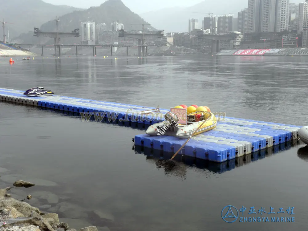 Plastic Floating Jetty modular floating pontoon dock bridge walking platform