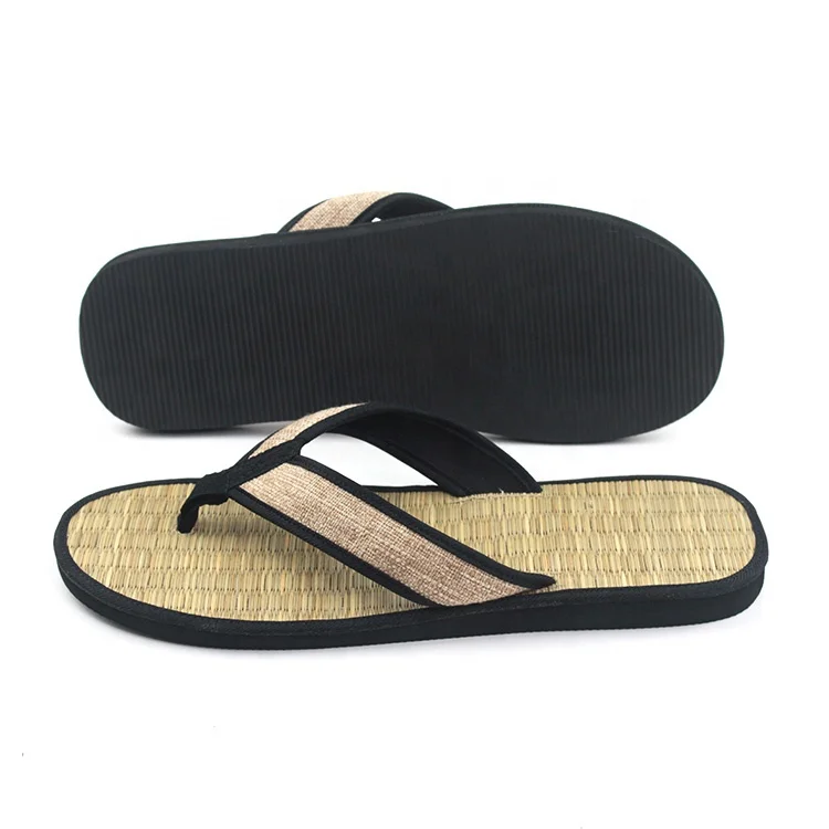 Wholesale Summer Unisex Bamboo Slippers Custom Flipflops with Anti-Slip Feature for Hotel Outdoor Mules