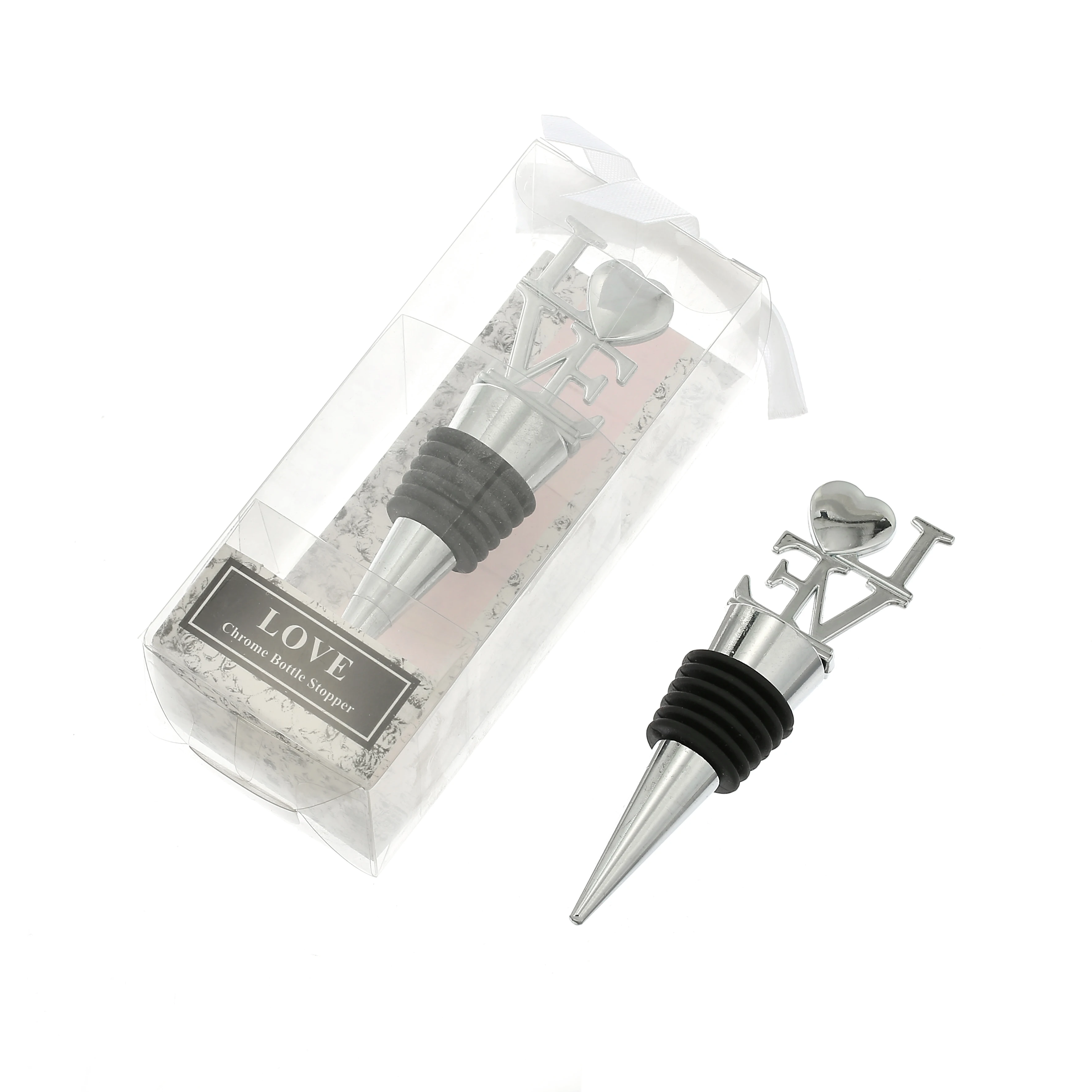 
Hot Sale custom zinc alloy heart shaped wine bottle stopper 